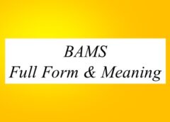 BAMS Full Form And Meaning