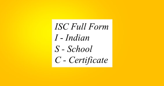 ISC Full Form