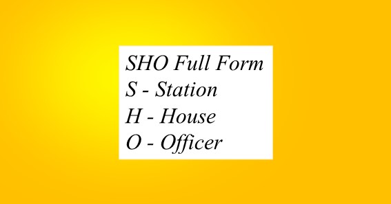 SHO Full Form 