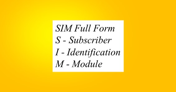 SIM Full Form