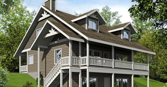 How to Create a Sloped Lot Lake House Plans Walkout Basement